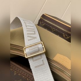 M12697 Полностью кожаная сумка хаки пр