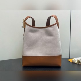 M25468 Сумка-ведро из кожи цвета слоно