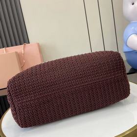 Импортная сумка из рафии с хлопковой п