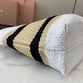 Импортная сумка из рафии с хлопковой п