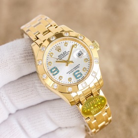 Rolex — 34 мм, циферблат с бриллиантам