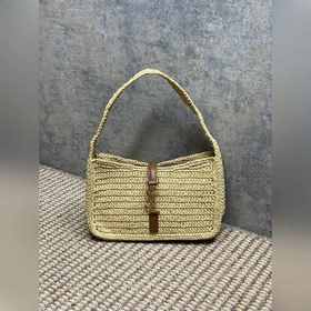 Сумка YSL из соломы с логотипом. Миним