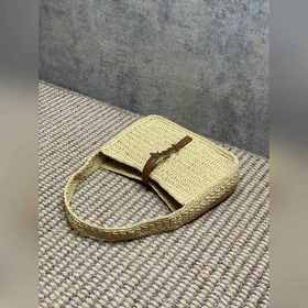 Сумка YSL из соломы с логотипом. Миним