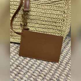 Сумка YSL из соломы с логотипом. Миним