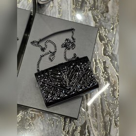 #Конверт# Черная лакированная кожа с ч