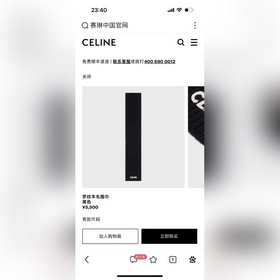 Классический кашемировый шарф CELINE.