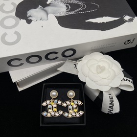 Серьги Chanel Double C с цветными звез