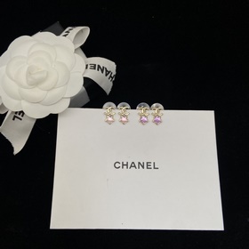2 цвета Серьги Chanel Double C Star 