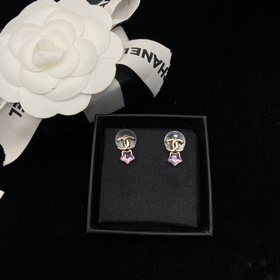 2 цвета Серьги Chanel Double C Star 