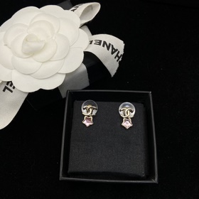 2 цвета Серьги Chanel Double C Star 