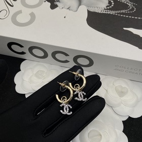 Серьги Chanel Double Colour-Block с кр