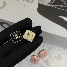 Винтажные серьги Chanel 23K с двойной 