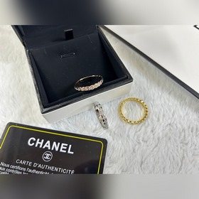 Chanel  Кольцо с квадратными звеньями