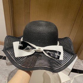 Соломенная шляпа Chanel с оборками