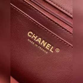 Бургундская бархатная сумка Chanel： ро