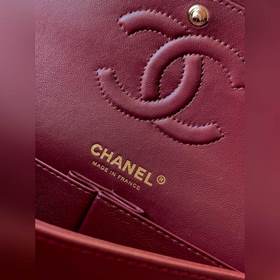 Бургундия 2.55 Chanel с двойным клапан
