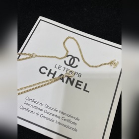 Двухслойное колье CHANEL с рельефным у