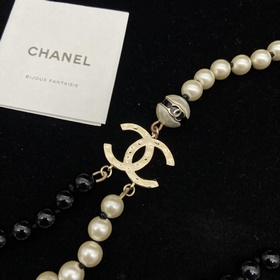Chanel  Двойное C Черно-белое жемчужн