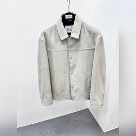 Мужская кожаная куртка Dior с воротник