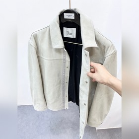 Мужская кожаная куртка Dior с воротник