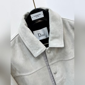 Мужская кожаная куртка Dior с воротник