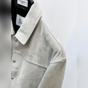 Мужская кожаная куртка Dior с воротник