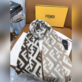 Двусторонний кашемировый шарф Fendi Mo
