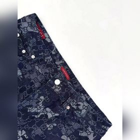 Брюки Gucci из джинсовой ткани с жакка