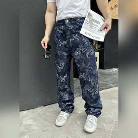 Брюки Gucci из джинсовой ткани с жакка