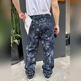 Брюки Gucci из джинсовой ткани с жакка
