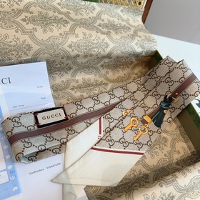 Шелковый шарф Gucci Twilly, ремень с з