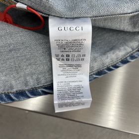 Рубашка Gucci из денима с тиснением и 