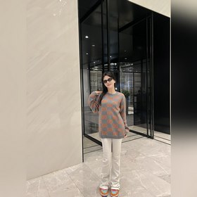 GUCCI Пуловер с жаккардовым узором GG 