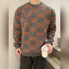 GUCCI Пуловер с жаккардовым узором GG