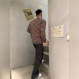 GUCCI Пуловер с жаккардовым узором GG 