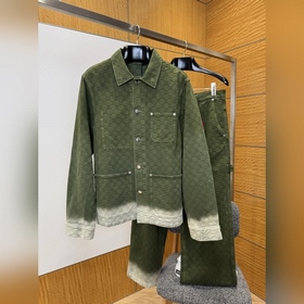 Комплект из джинсовой куртки с длинным