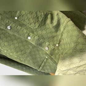 Комплект из джинсовой куртки с длинным