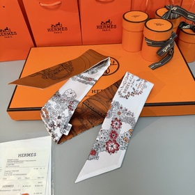 Шелковый шарф Hermès Twilly из коллекц
