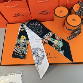 Шелковый шарф Hermès Twilly из коллекц