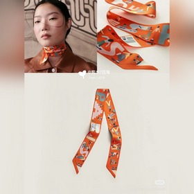 Шелковый шарф Hermès Twilly Шелковый
