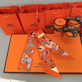 Шелковый шарф Hermès Twilly Шелковый