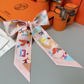 Шелковый шарф Hermès Twilly Шелковый