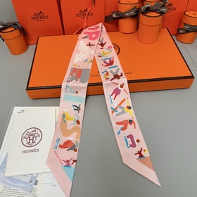 Шелковый шарф Hermès Twilly Шелковый