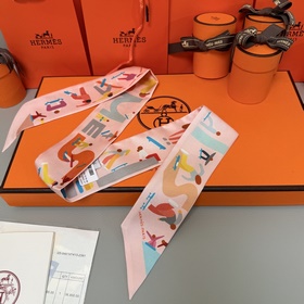 Шелковый шарф Hermès Twilly Шелковый