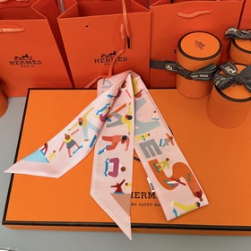 Шелковый шарф Hermès Twilly Шелковый