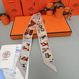 Шелковый шарф Hermès Twilly Шелковый