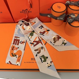 Шелковый шарф Hermès Twilly Шелковый
