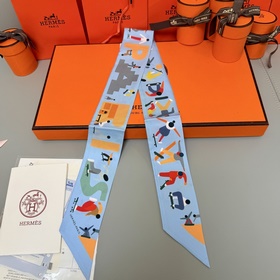 Шелковый шарф Hermès Twilly Шелковый