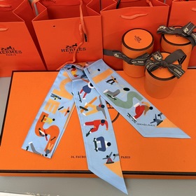 Шелковый шарф Hermès Twilly Шелковый