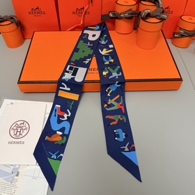 Шелковый шарф Hermès Twilly Шелковый